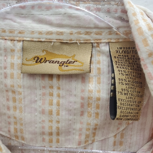 WRANGLER Pearl Snap Down Ombre Print w/ Panel Shoulders EUC Size XL - Picture 11 of 13